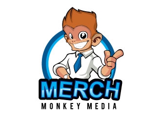 Merch Monkey Media logo design by REDCROW
