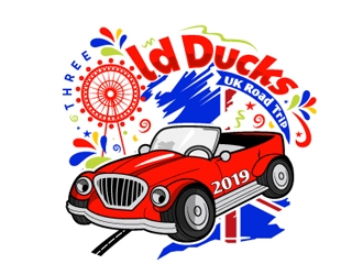 Three Old Ducks UK Road Trip 2019 logo design by DreamLogoDesign