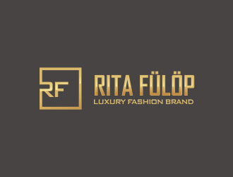 Rita Fülöp Luxury Fashion Brand logo design by YONK