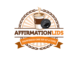 Affirmation Lids logo design by pencilhand