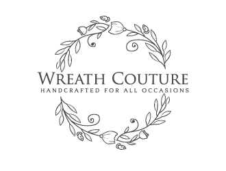 Wreath Couture logo design by schiena
