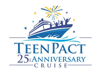 TeenPact 25th Anniversary Cruise logo design by invento