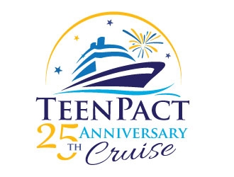 TeenPact 25th Anniversary Cruise logo design by invento