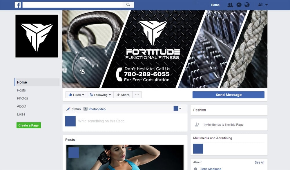 Fortitude Functional Fitness  logo design by scriotx