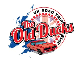 Three Old Ducks UK Road Trip 2019 logo design by IjVb.UnO