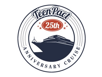 TeenPact 25th Anniversary Cruise logo design by LogoInvent