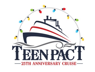 TeenPact 25th Anniversary Cruise logo design by LogoInvent
