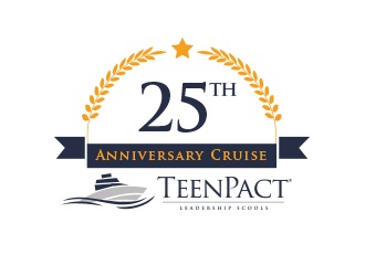 TeenPact 25th Anniversary Cruise logo design by BeDesign