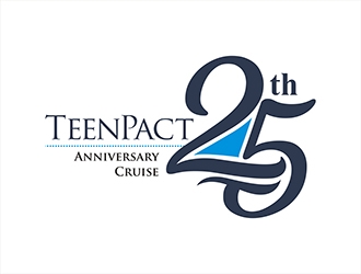 TeenPact 25th Anniversary Cruise logo design by gitzart