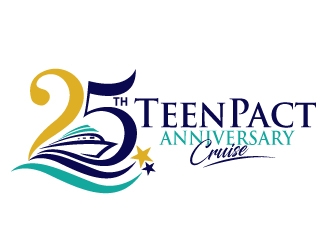 TeenPact 25th Anniversary Cruise logo design by shere