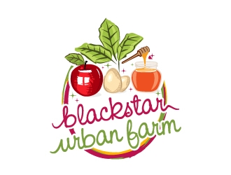 blackstar urban farm logo design by Aelius