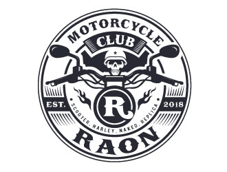 Motorcycle Club RAON logo design by REDCROW