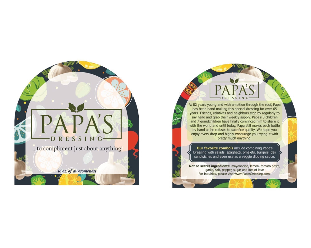 Papas Dressing logo design by Boomstudioz