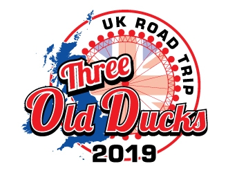 Three Old Ducks UK Road Trip 2019 logo design by IjVb.UnO