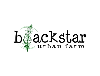 blackstar urban farm logo design by Mbezz