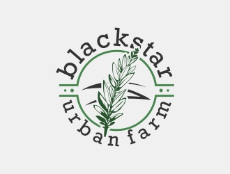 blackstar urban farm logo design by Mbezz