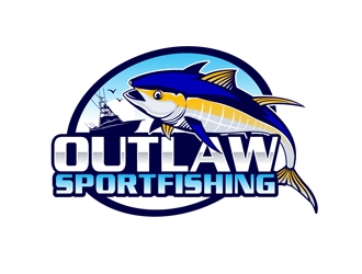 OUTLAW SPORTFISHING logo design by DreamLogoDesign