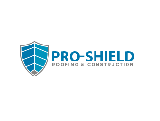 Pro-Shield Roofing & Construction logo design by BeDesign