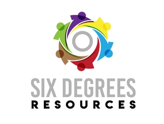 Six Degrees Resources logo design by DreamLogoDesign