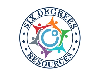 Six Degrees Resources logo design by DreamLogoDesign