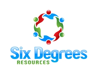 Six Degrees Resources logo design by DreamLogoDesign