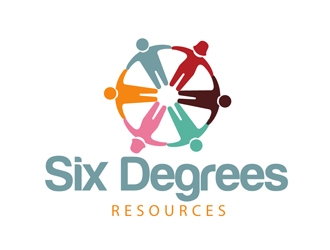 Six Degrees Resources logo design by DreamLogoDesign