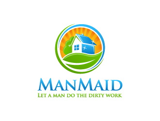 Man Maid logo design by shadowfax
