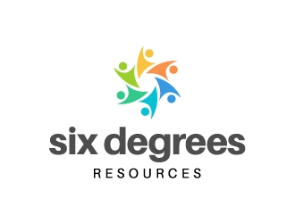Six Degrees Resources logo design by porcelainn