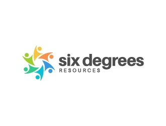 Six Degrees Resources logo design by porcelainn