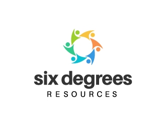 Six Degrees Resources logo design by porcelainn