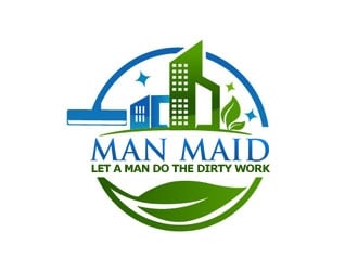 Man Maid logo design by nikkl