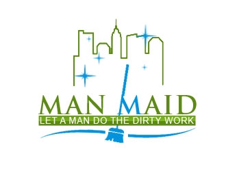 Man Maid logo design by nikkl