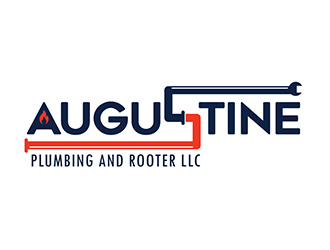 Augustine Plumbing and Rooter LLC logo design by Suvendu