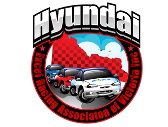 Hyundai Excel Racing Associaton of Victoria Inc logo design by DreamLogoDesign