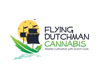 Flying Dutchman Cannabis logo design by DreamLogoDesign