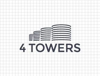 4-Towers logo design by Kewin