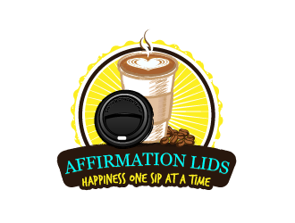 Affirmation Lids logo design by reight
