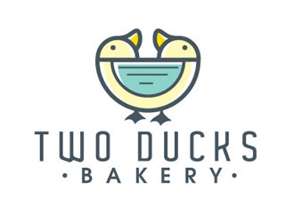Two Ducks Bakery logo design by shere