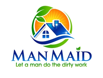 Man Maid logo design by ORPiXELSTUDIOS