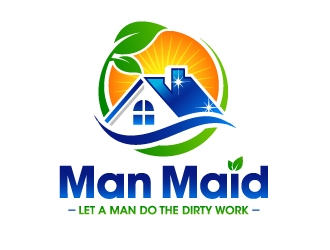 Man Maid logo design by ORPiXELSTUDIOS