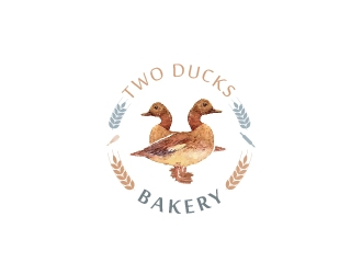 Two Ducks Bakery logo design by Loregraphic