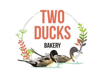 Two Ducks Bakery logo design by gitzart