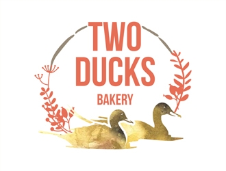 Two Ducks Bakery logo design by gitzart