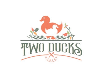 Two Ducks Bakery logo design by sanworks