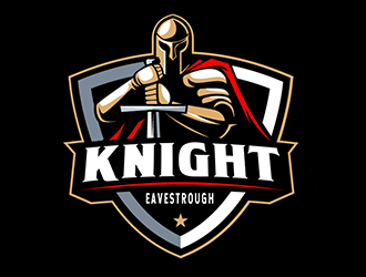 Knight Eavestrough logo design by Optimus
