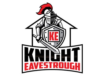Knight Eavestrough logo design by shere