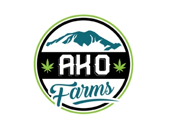 AK O FARMS logo design by MAXR