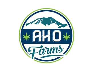AK O FARMS logo design by MAXR