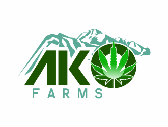 AK O FARMS logo design by bosbejo