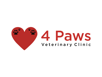 4 Paws Veterinary Clinic logo design by EkoBooM